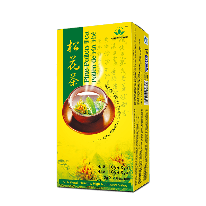 Pine Pollen Tea Green World : Alleviate Fatigue, Stabilize Emotions And Soothe Nerve | Green World health products