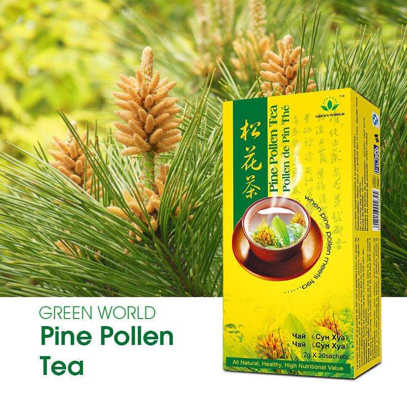 Pine Pollen Tea Green World : Alleviate Fatigue, Stabilize Emotions And Soothe Nerve | Green World health products