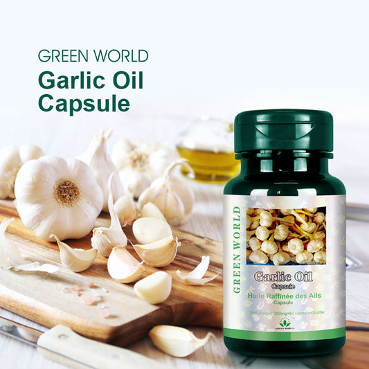 Garlic oil Softgel Green World : Anti-Microbial, Lower Blood Lipid and Blood Sugar - Green World herbal health  Products 